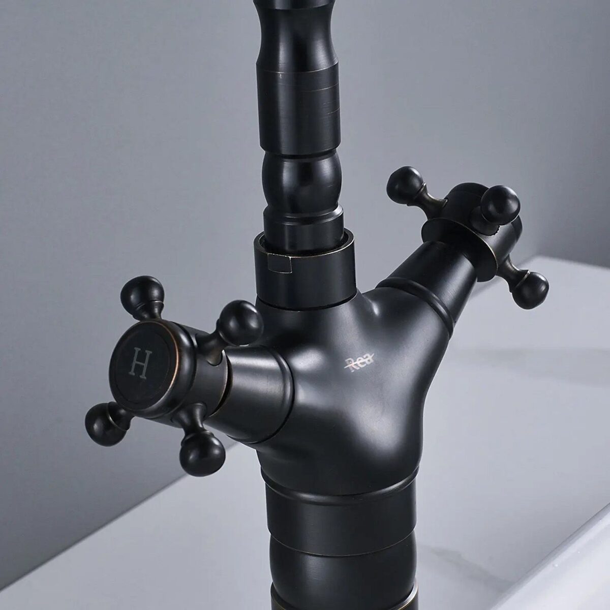 Baterie pentru baie / de bucătărie Rea Rustico Old Black - imagine 2