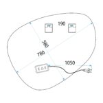 Oglindă LED 75x73 YH-3343 - imagine 4