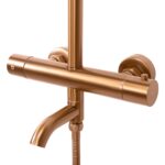 Coloana de dus cu termostat REA Lungo Copper Brush