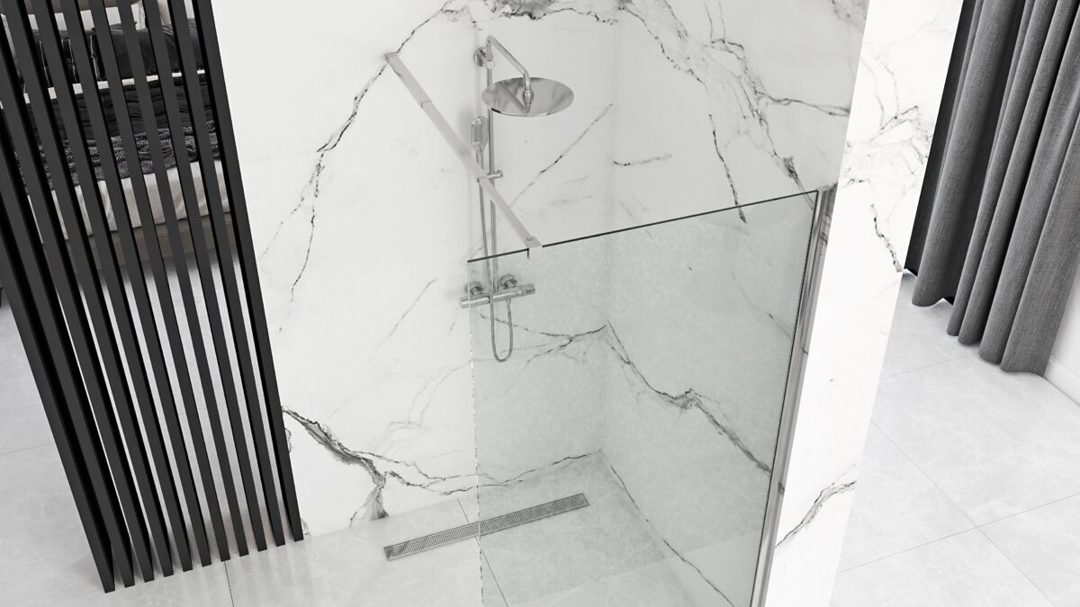 Panou de dus Rea Aero N  100 Transparent - imagine 1