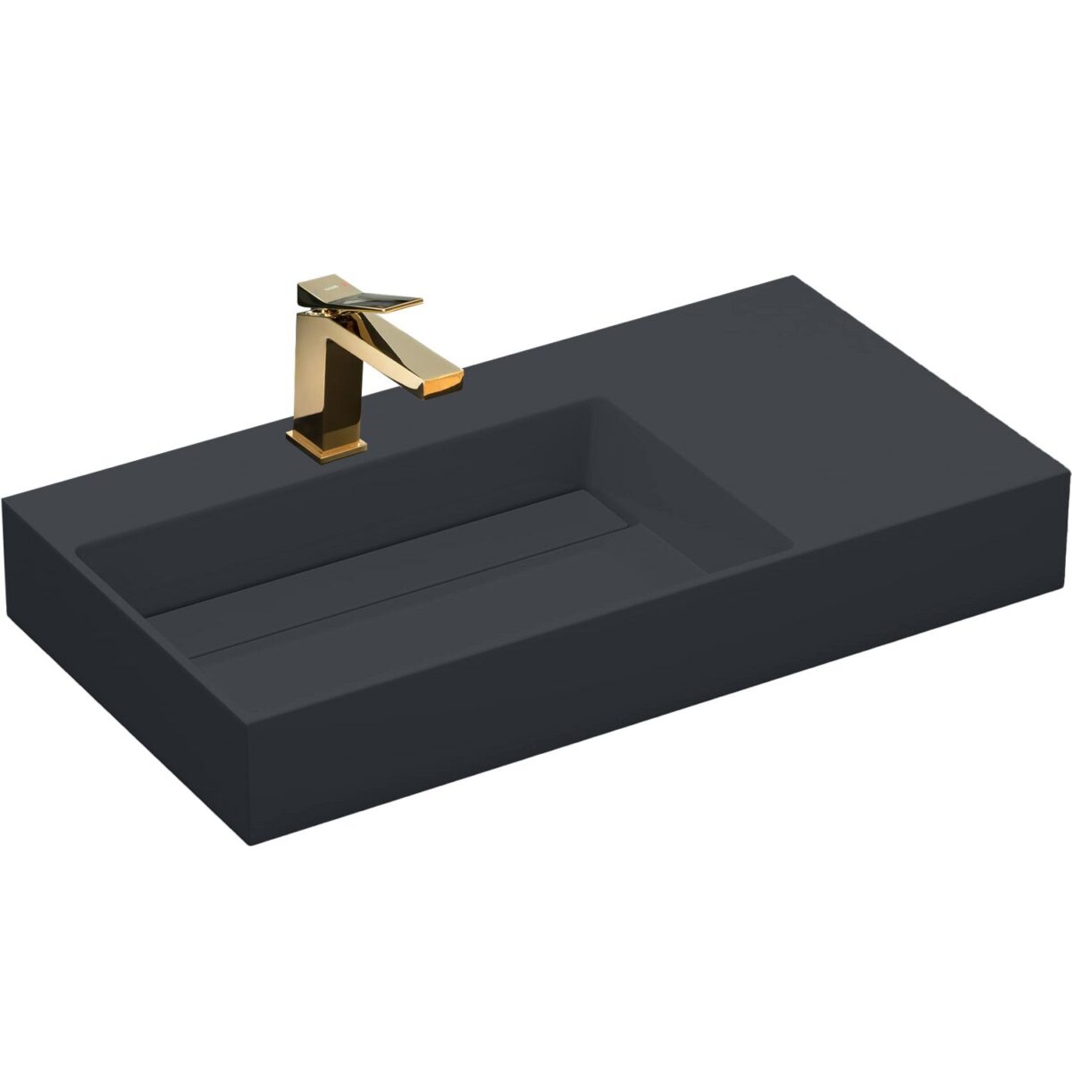 Lavoar pentru blat  Archi 75 CM Grey MATT - imagine 1