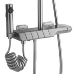 Coloana de dus cu termostat REA ROB Nichel Brush INOX