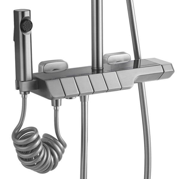 Coloana de dus cu termostat REA ROB Nichel Brush INOX