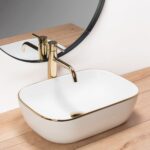 Lavoar pentru blat Rea Belinda Auriu Gold Edge