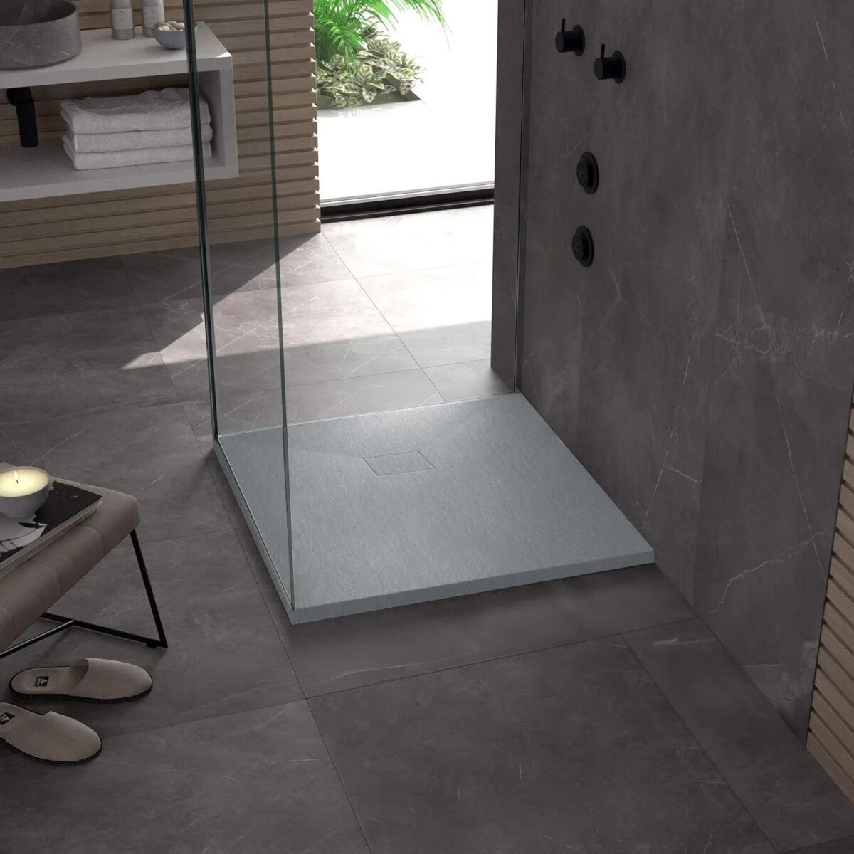 Cada de duș Magnum Grey 90x90 - imagine 2