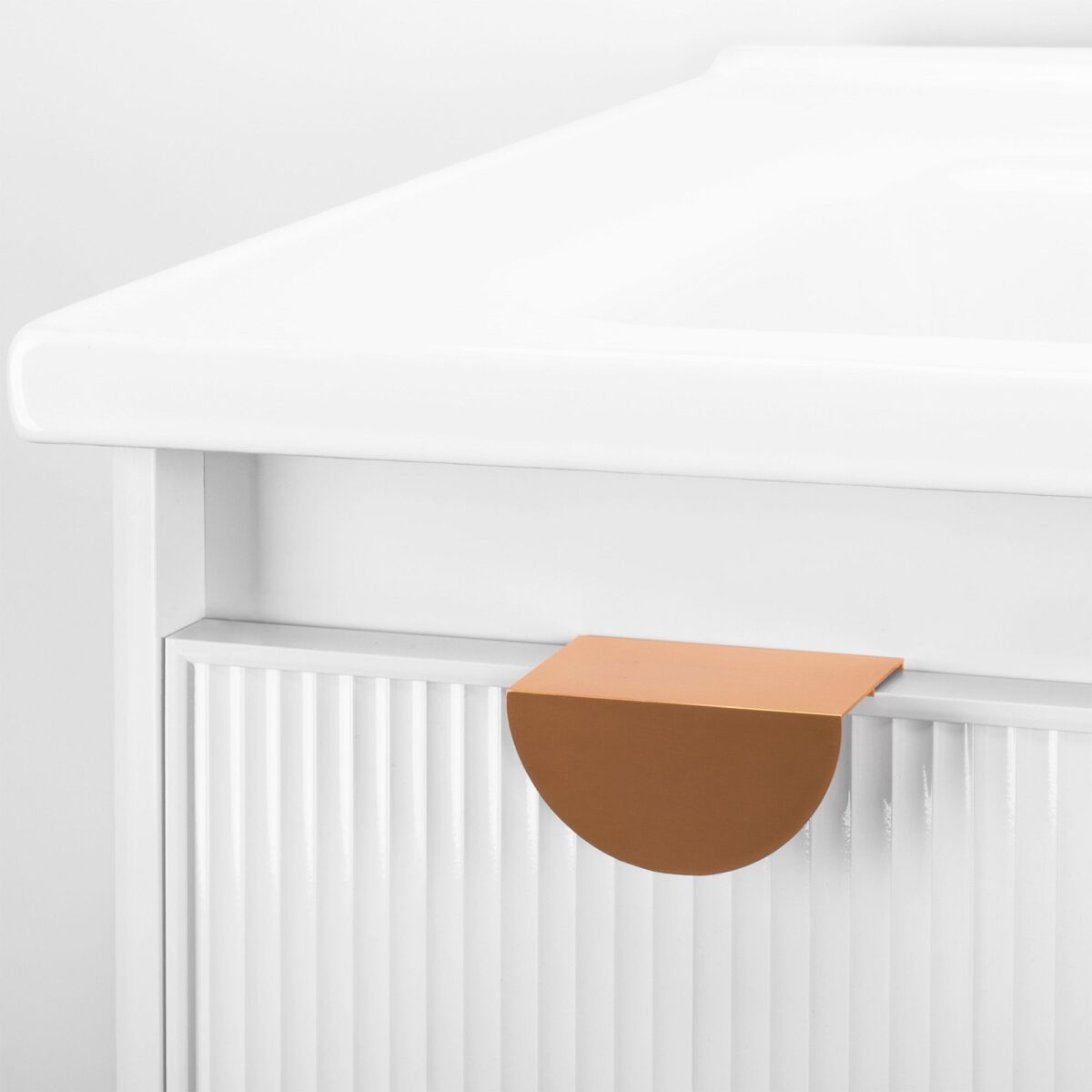 Set mobilier de baie cu lavoar Mario 60cm White - imagine 3