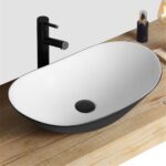 Lavoar pentru blat Rea Royal Black Alb - imagine 2