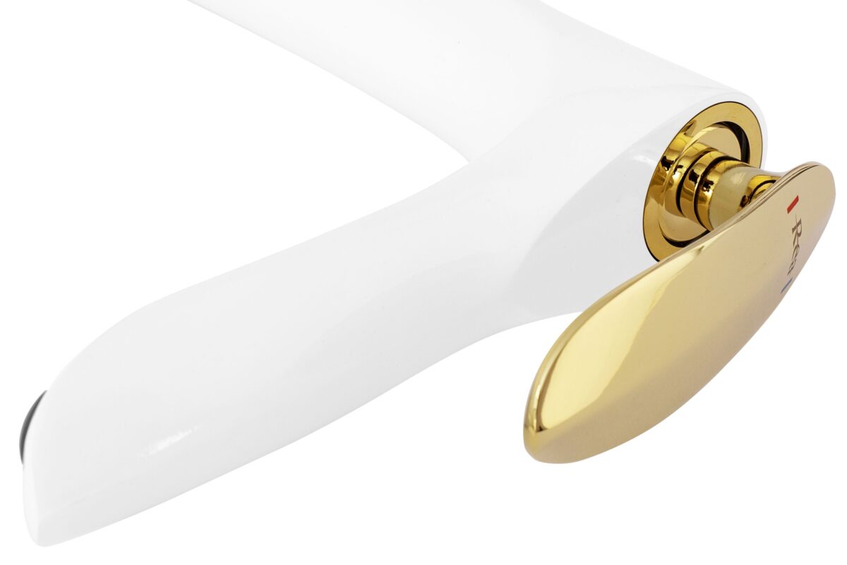 Baterie pentru baie Rea Orbit White Gold High - imagine 4