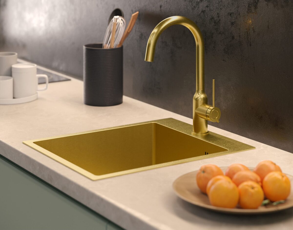 Chiuvetă inox RUSSEL 90 GOLD - imagine 3