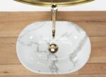 Lavoar pentru blat Rea Amelia Marmo Shiny - imagine 2