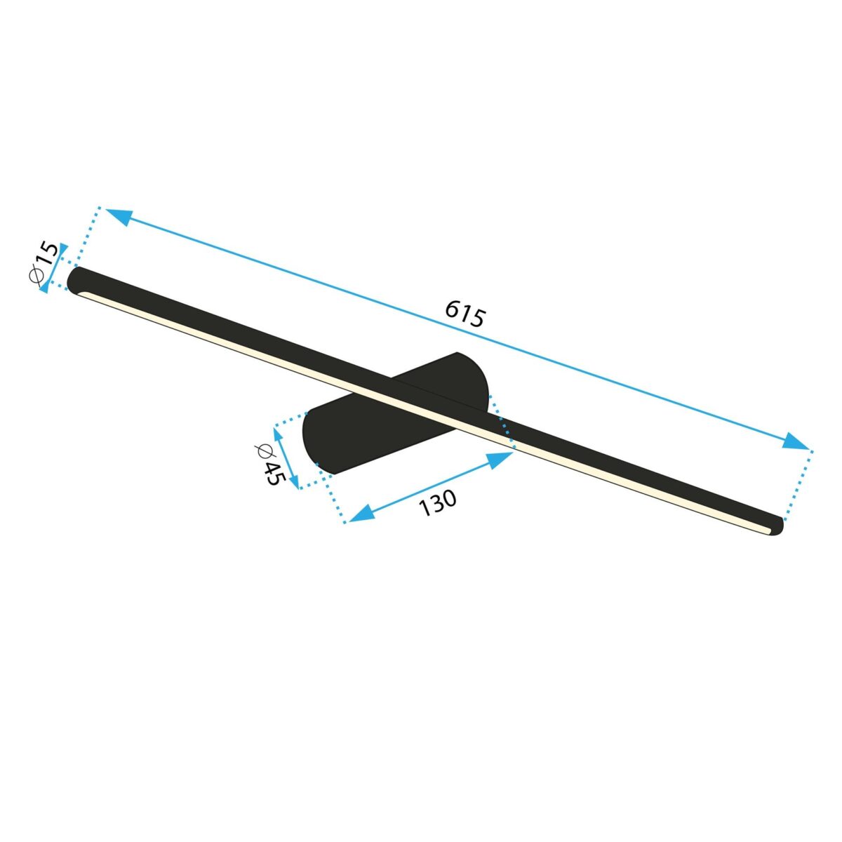 Lampa de perete LED 60CM APP1342-W Black - imagine 6