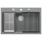 Chiuveta din granit MARC 110 WORKSTATION Grey Metallic - imagine 3