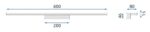 APLICA de baie LED pentru oglinda 60CM APP840-1W FLAT BLACK - imagine 7