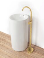 Robinet pentru lavoar Rea Lungo Ortis Gold - imagine 3