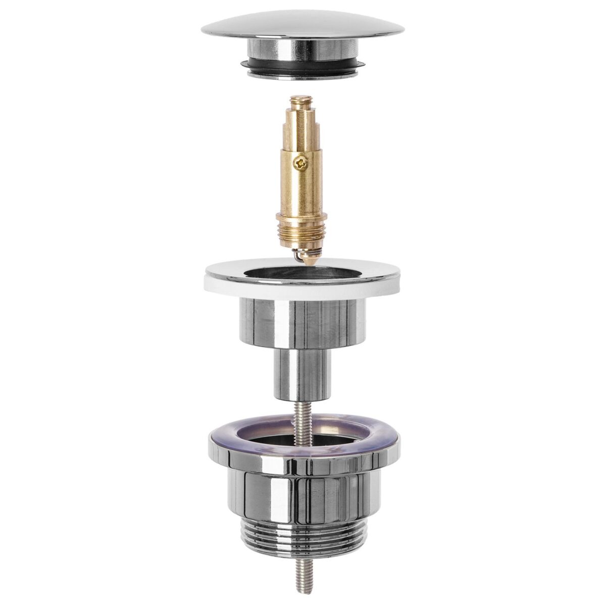 Sifon pentru lavoar Klik-Klak universal Crom - imagine 2