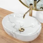 Lavoar pentru blat Rea Amelia Marmo Shiny - imagine 3