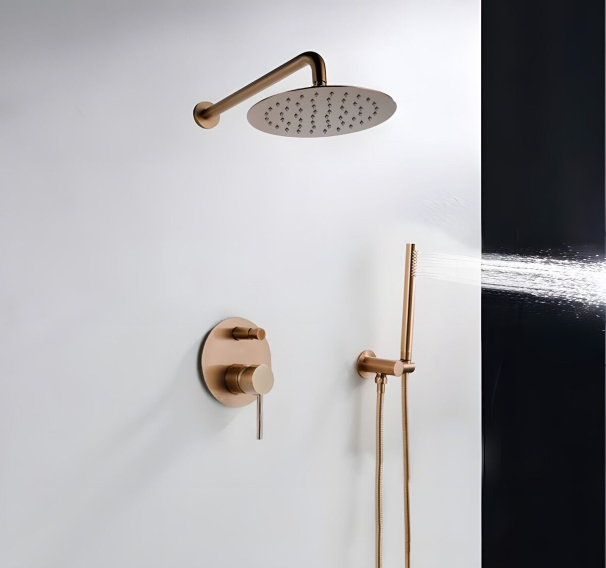 Set de duș incastrabil Rea Lungo Copper + BOX - imagine 1