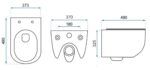 Vas WC suspendabil Rea Carter 24cm N2 Rimless - imagine 9