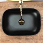 Lavoar pentru blat Rea Belinda Black Mat - imagine 4