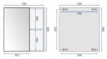 Set mobilier de baie cu lavoar Mario 60cm White - imagine 7