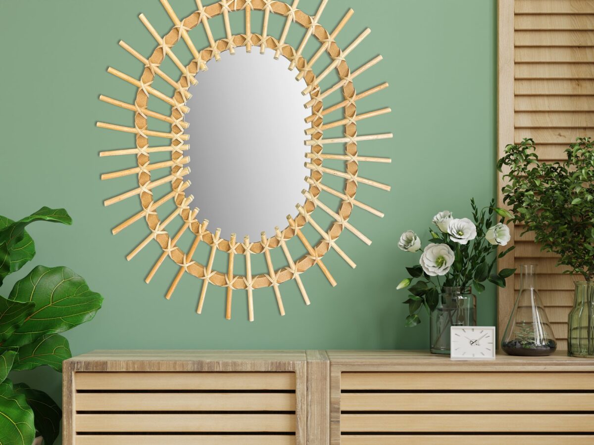 Oglinda perete Boho 57CM QDJ5749 - imagine 4