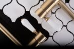 Baterie pentru baie Rea Serra Brush Gold high - imagine 2