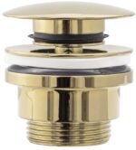 Set lavoar Linda Stone + baterie inalta Lungo gold + dop universal gold - imagine 5
