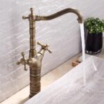 Baterie pentru baie / de bucătărie Rea Rustico antique gold - imagine 6