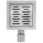 Rigola dus REA LINE 150x150 Nickel Brush