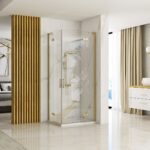 Cabina dus REA Hugo 90x100 Gold Brush