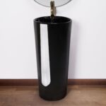 Lavoar de podea freestanding Ceramic BLANKA Negru Black - imagine 3