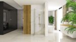 Cabina dus REA Hugo 90x90 Gold Brush - imagine 2