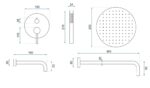 Set de duș incastrat Rea Lungo Copper Auriu cu BOX - imagine 9