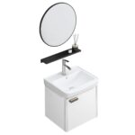 Set mobilier de baie cu lavoar Molly 40cm White - imagine 5