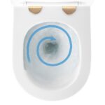 Vas WC suspendabil Rea Carlo Mini Tornado NFQ GOLD WHITE - imagine 5