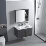 Set mobilier de baie cu lavoar Astor 60cm Grey