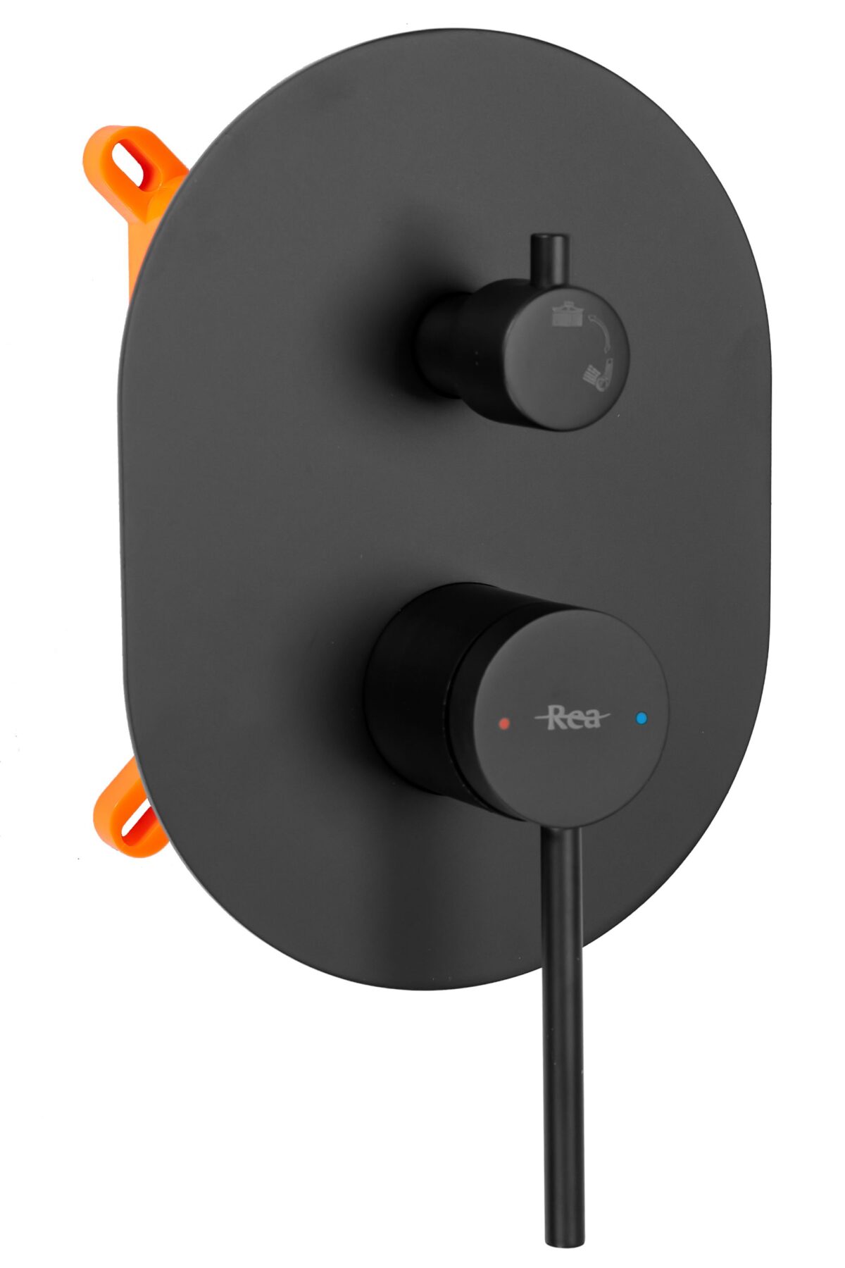 Set de dus incastrat REA OVAL Negru + BOX - imagine 1