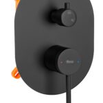 Set de dus incastrat REA OVAL Negru + BOX