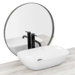 Lavoar pentru blat Rea Claudia 9447 alb - imagine 3