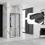 Profil de extensie pentru cabine de ușă Solar Fargo Rapid BLACK