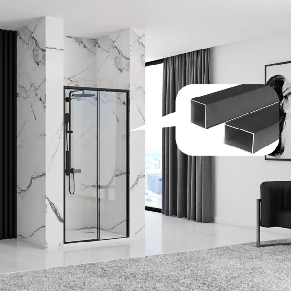 Profil de extensie pentru cabine de ușă Solar Fargo Rapid BLACK