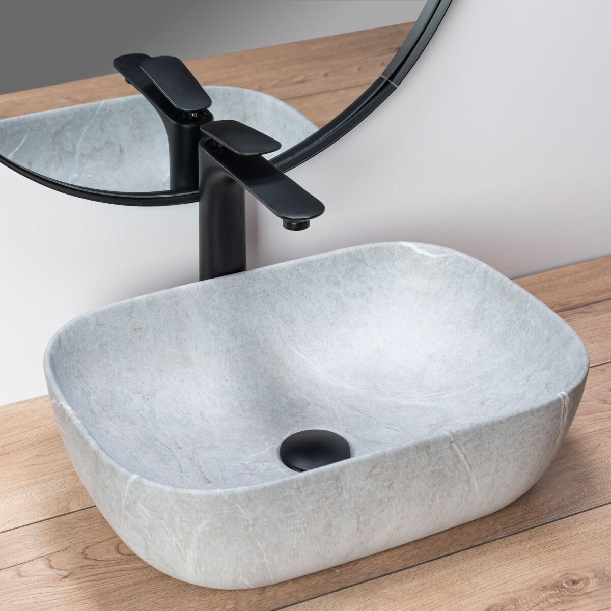 Lavoar pentru blat Rea Livia Gri Grey - imagine 1