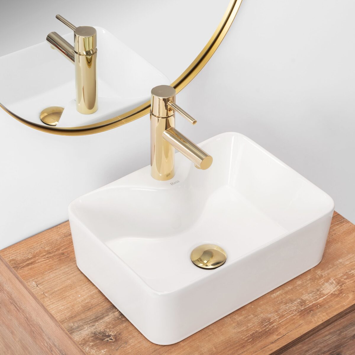 Lavoar pentru blat Rea Kelly Mini Alb - imagine 3