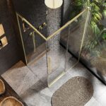 Cabina de dus SOLAR GOLD Brush 90x90 cm - imagine 3