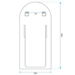 Oglindă Albă de Perete/Pe Suport 150 cm 109 - imagine 4