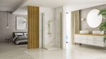 Cabina dus REA Hugo 90x100 Gold Brush - imagine 4