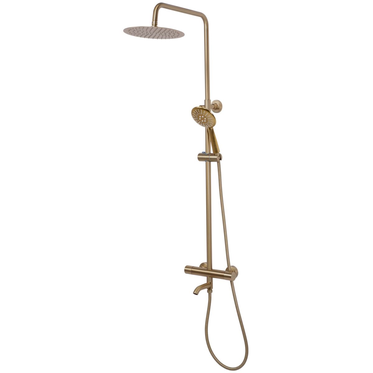 Coloana de dus cu termostat REA Lungo Gold Brush - imagine 4