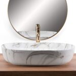 Lavoarul REA CLEO 61 Shiny Aiax din ceramică - imagine 3