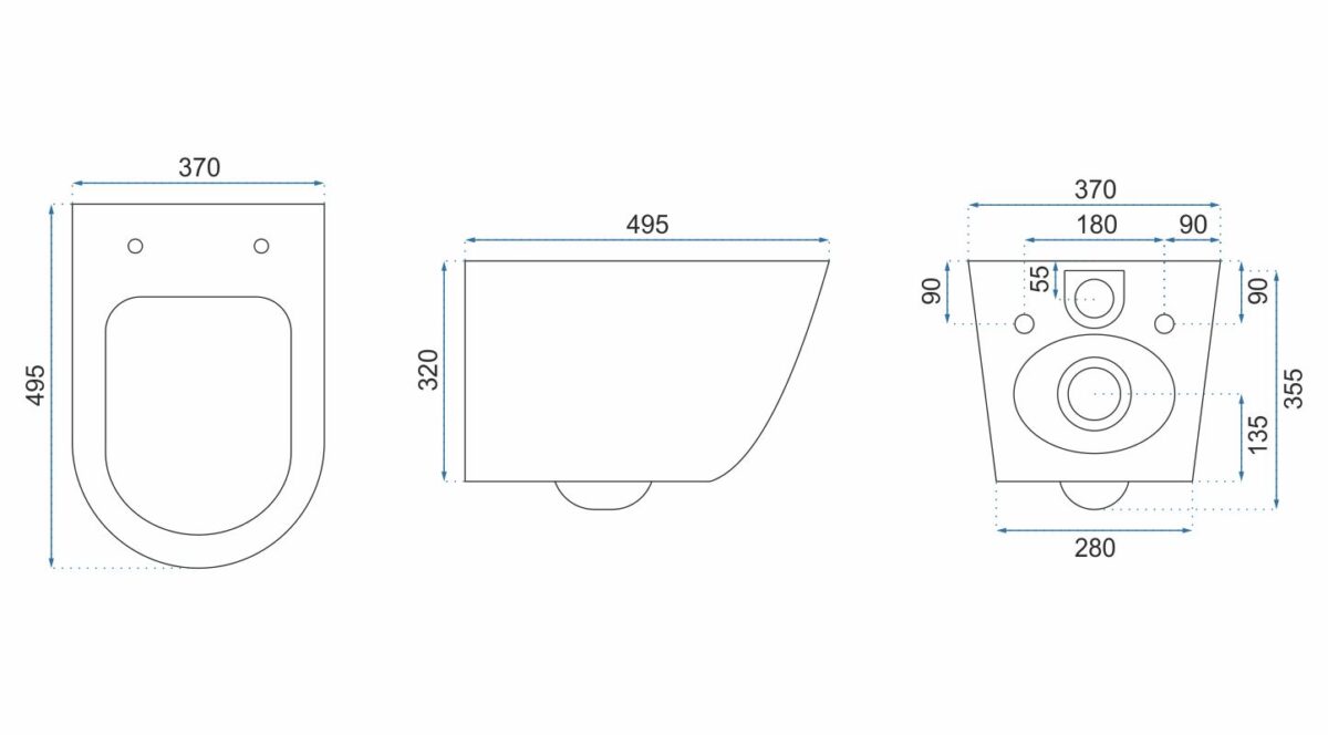 Vas WC Carlo Flat Mini Rimless + Bideu Carlo Mini - imagine 9