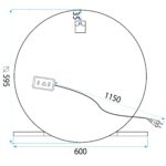 Oglindă LED 60cm 102 - imagine 8